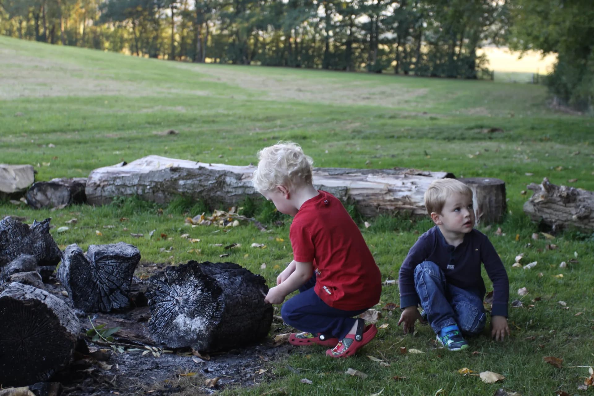 Children enjoying the campfire at The Poplars Christian youth camp